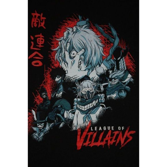 Black My Hero Academia Funimation League of Villains‎ T-Shirt Size Small - Picture 2 of 3
